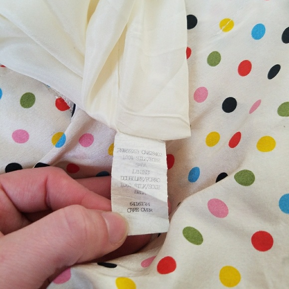 Cynthia Steffe Silk Polka Dot A-Line Skirt, 8 - Picture 2 of 7